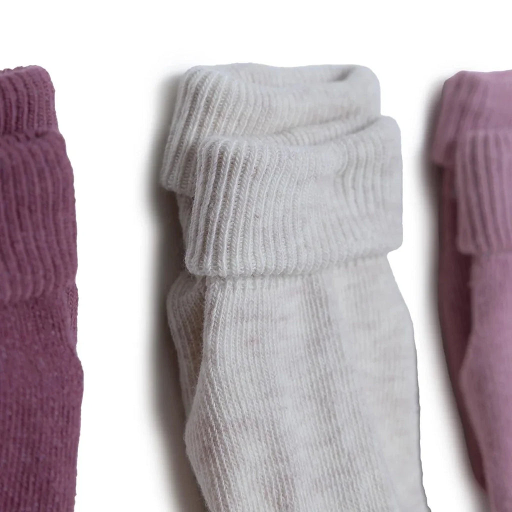HelloBaby 3 Pack Roll-Top Baby Socks (Newborn to 12-24 Months) - Pink