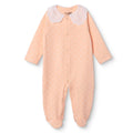 HelloBaby Polka Dot Long Sleeve Baby Sleepsuit with Feet (Newborn to 6-9 Months) - Salmon