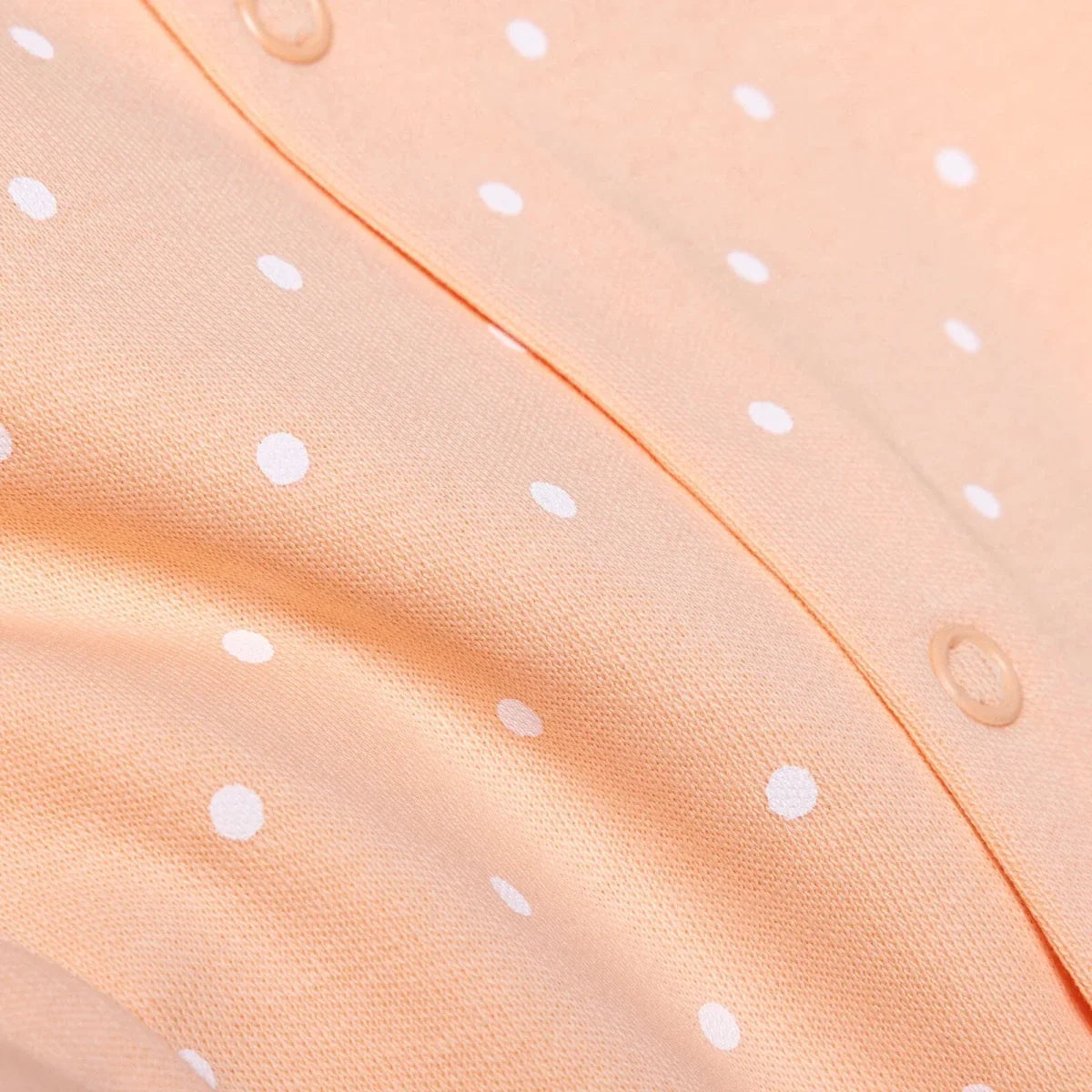 HelloBaby Polka Dot Long Sleeve Baby Sleepsuit with Feet (Newborn to 6-9 Months) - Salmon