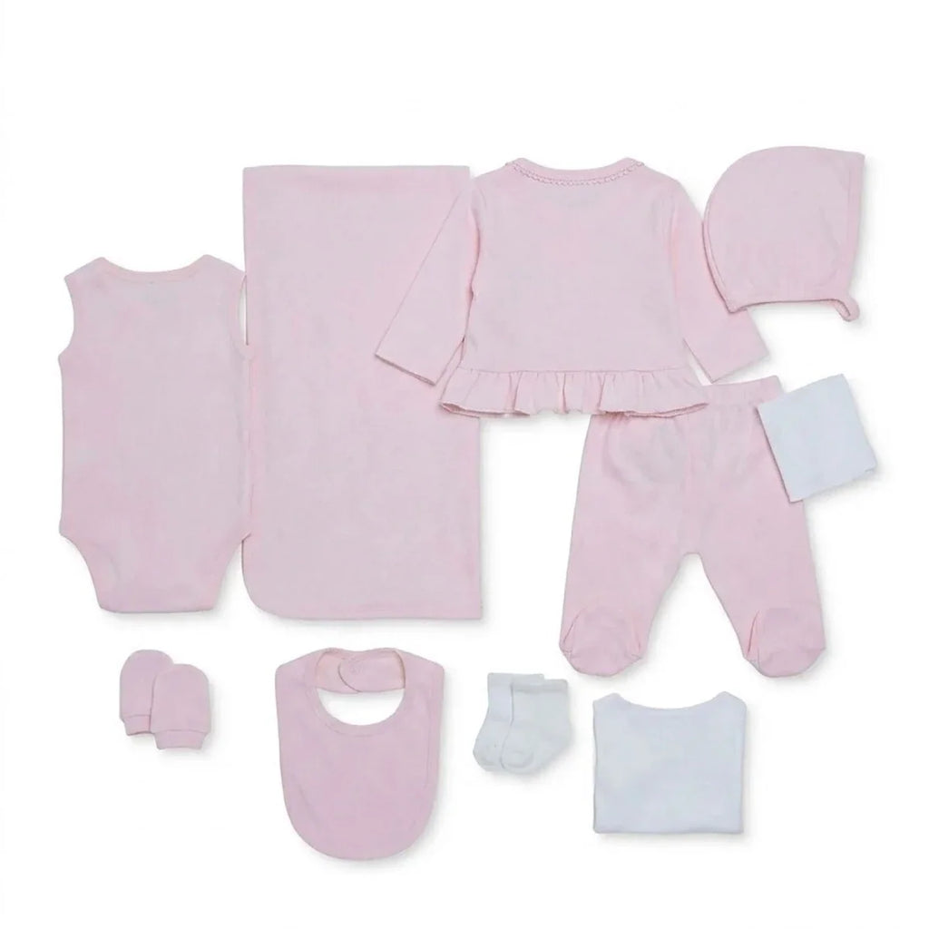 HelloBaby 10 Piece Floral Print Baby Hospital Bag Set (Newborn) - Pink