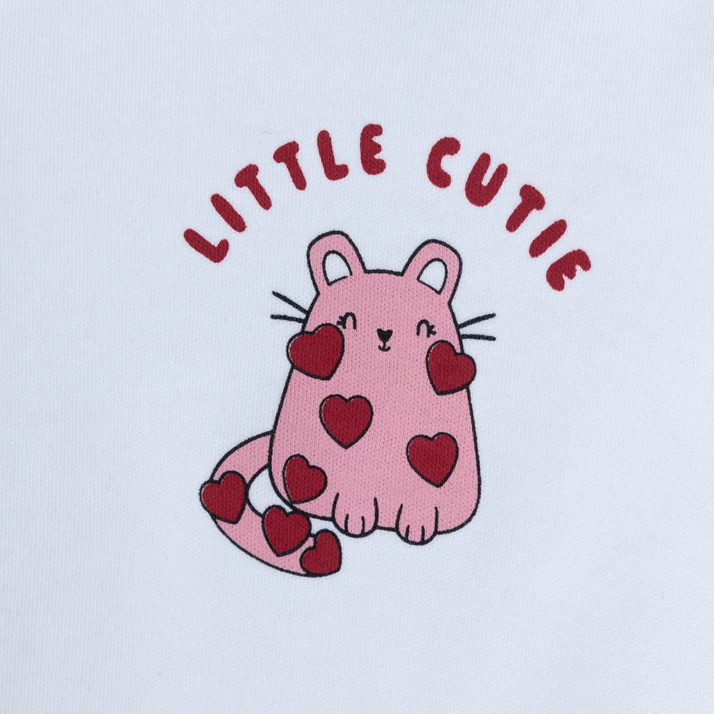 HelloBaby "Little Cutie" Slogan Baby Bodysuit, Hat & Bottoms Set (Newborn to 6-9 Months) - Pink