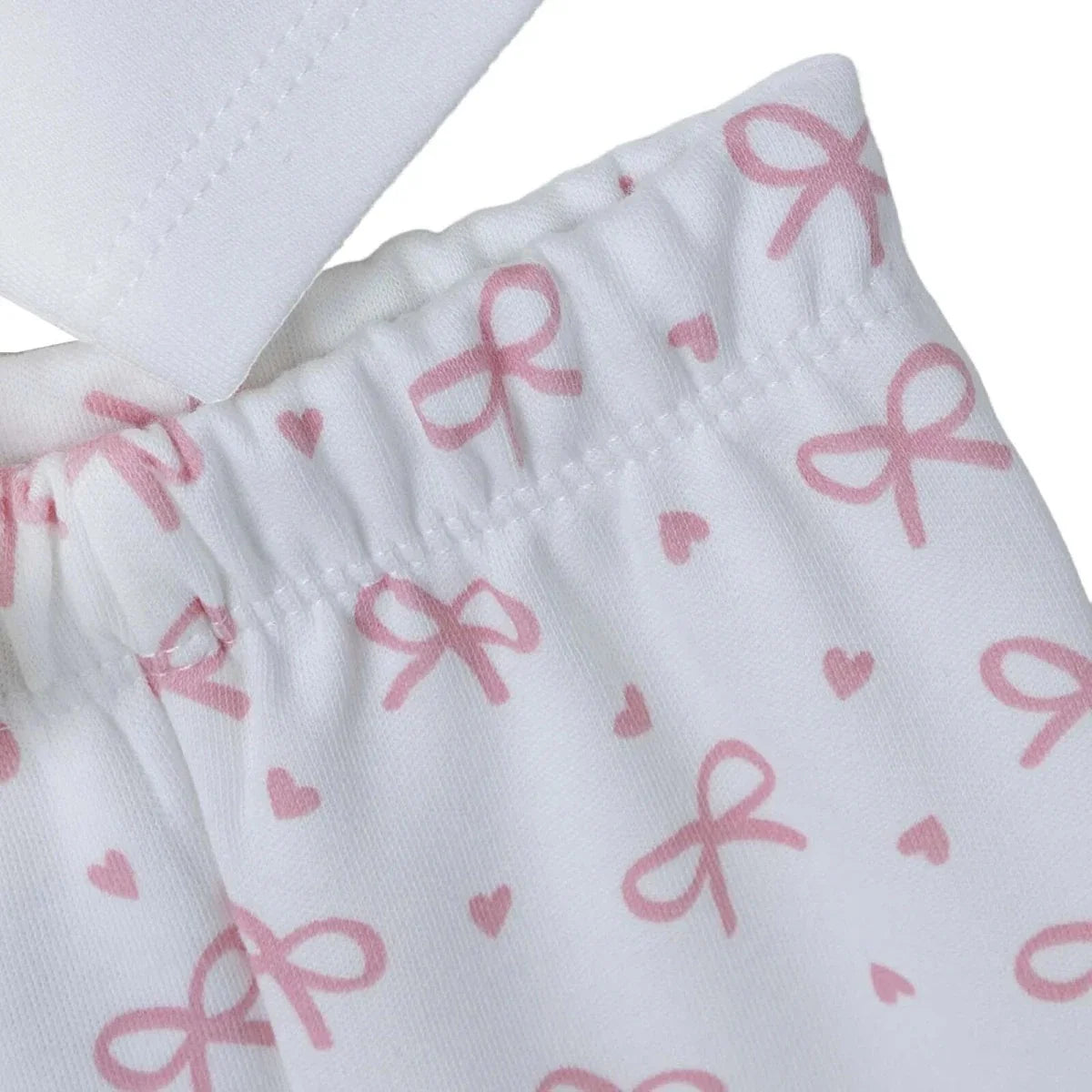 HelloBaby Bear Print Baby Bodysuit, Hat & Bottoms Set (Newborn to 6-9 Months) - Pink