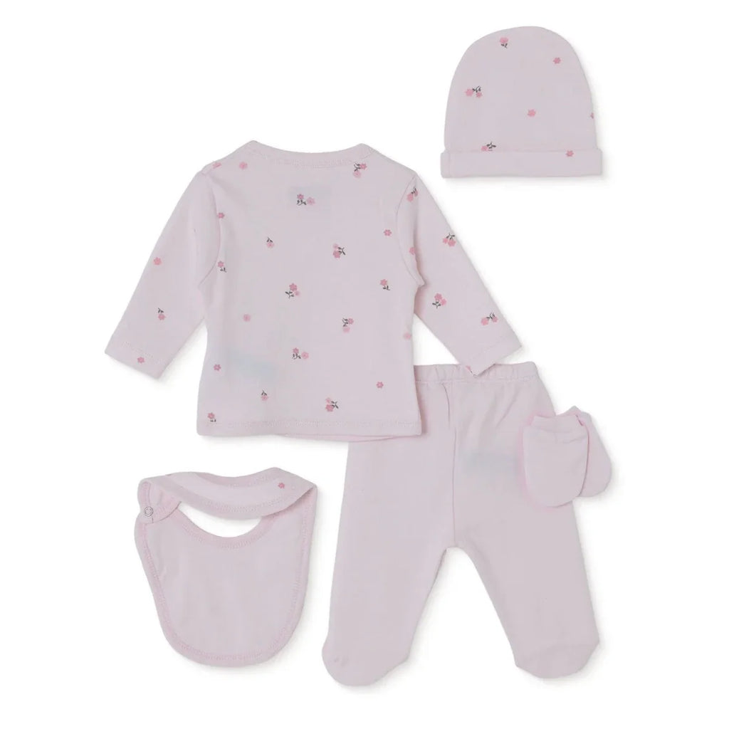 HelloBaby 5 Piece Floral Print Boxed Baby Hospital Bag Set (Newborn) - Pink