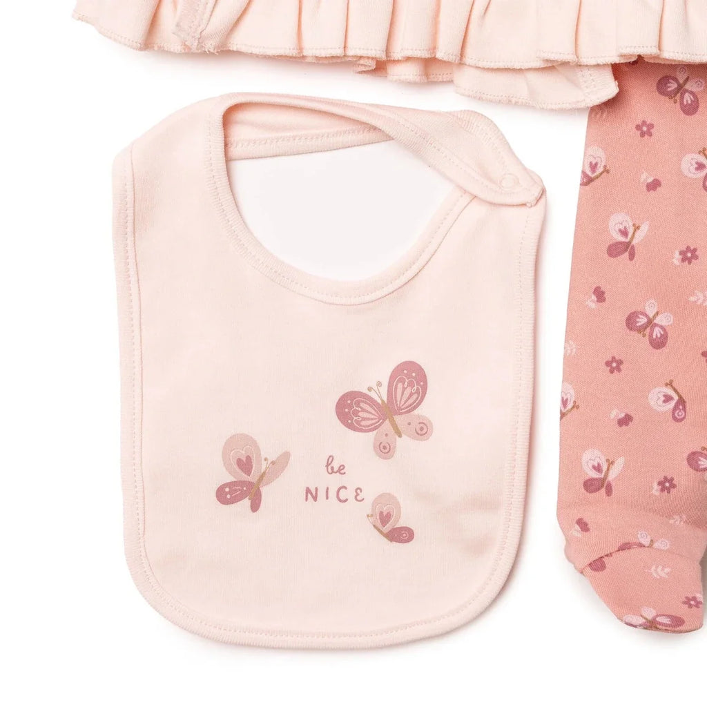 HelloBaby 5 Piece Butterfly Print Baby Hospital Bag Set (Newborn) - Pink