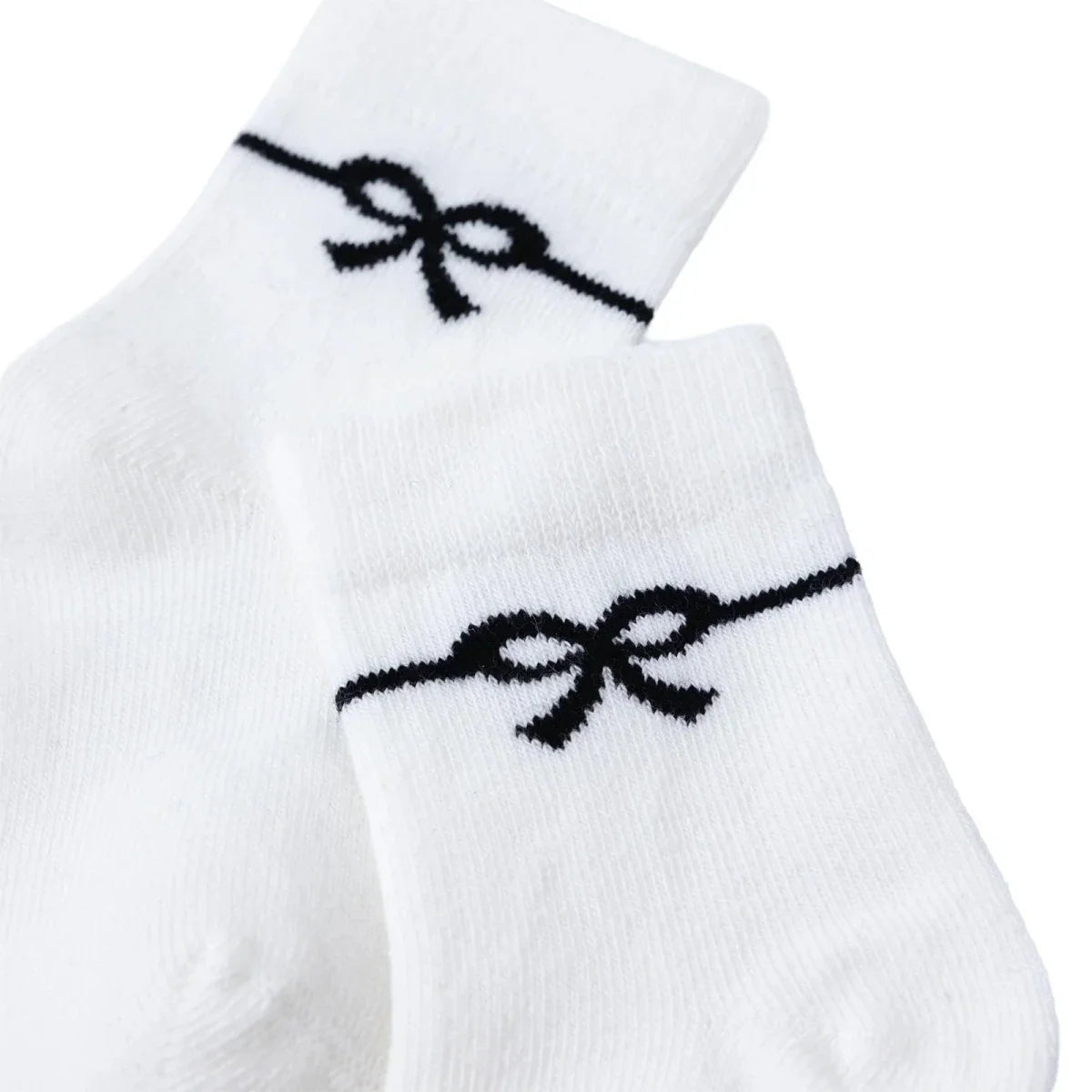 HelloBaby 3 Pack Bow Print Ankle Baby Socks (Newborn to 2-3 Years) - Black