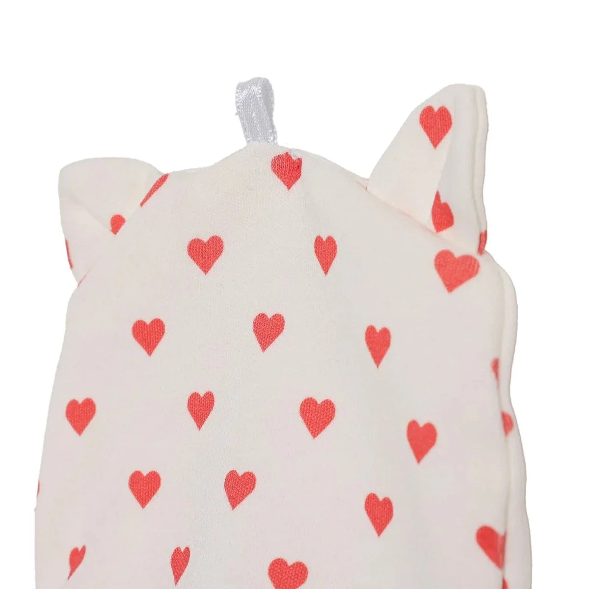 HelloBaby Heart Print Interlock Baby Hat (Newborn) - Ecru Printed