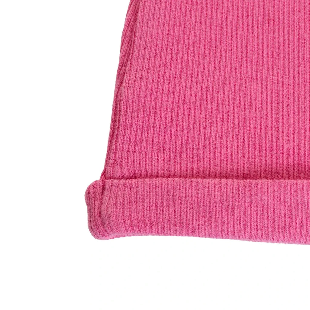 HelloBaby Ribbed Baby Hat (Newborn) - Dark Pink