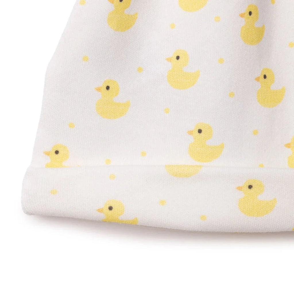 HelloBaby Heart Print Interlock Baby Hat (Newborn) - Ecru Printed