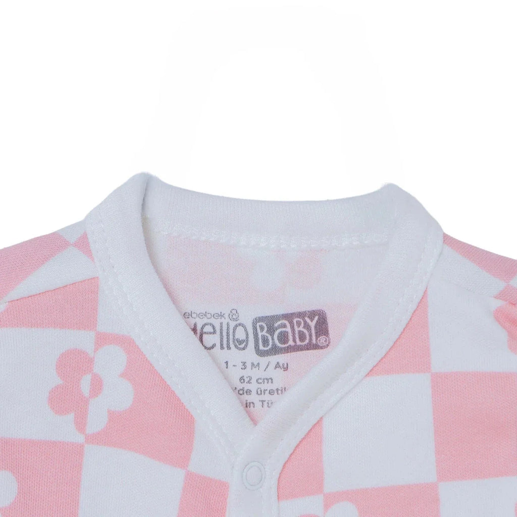 HelloBaby "Just Love" Slogan Baby Bodysuit, Hat & Sleepsuit Set (Newborn to 3-6 Months) - Pink