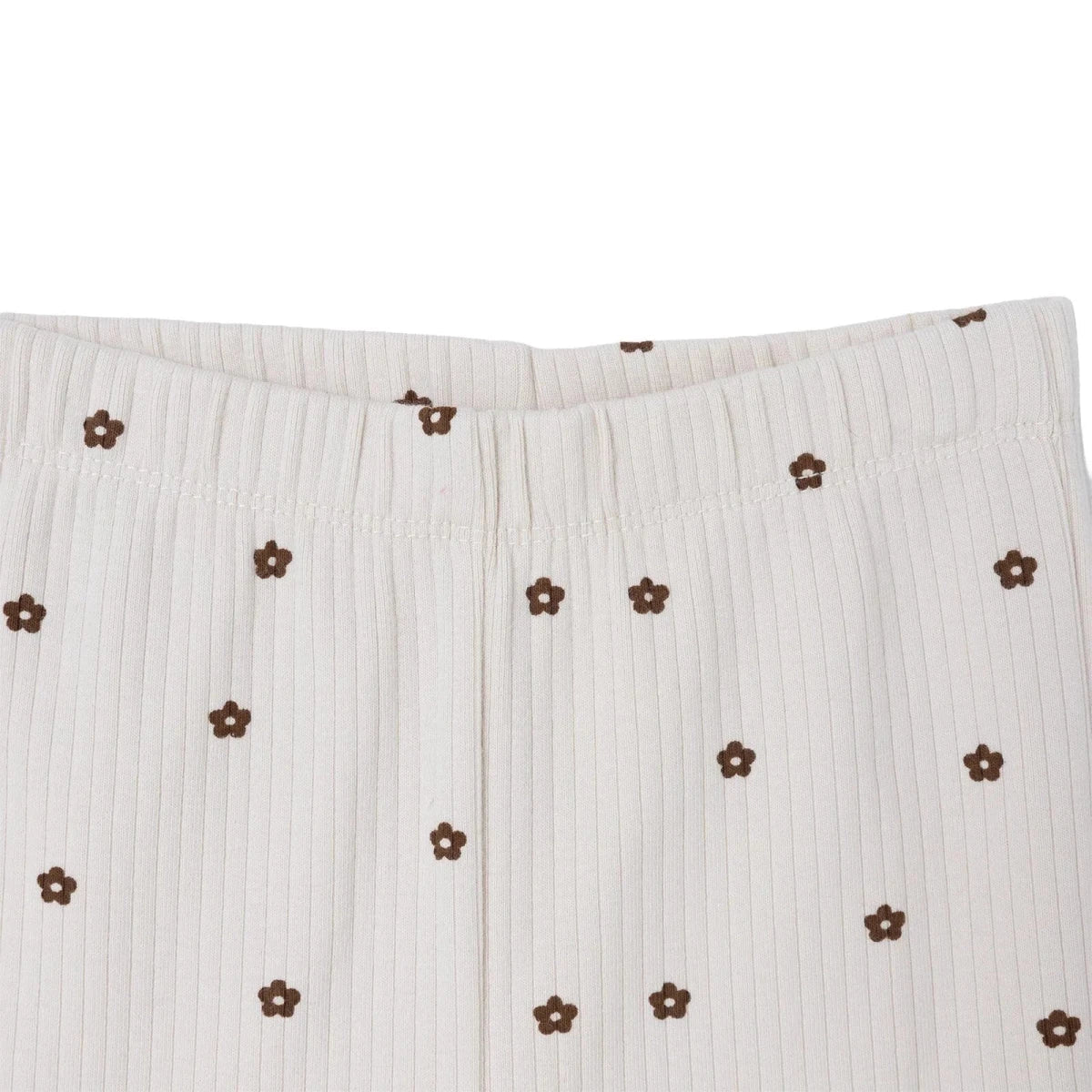 HelloBaby Floral Print Lightweight Ribbed Baby Leggings (3-6 Months to 4-5 Years) - Ecru Printed