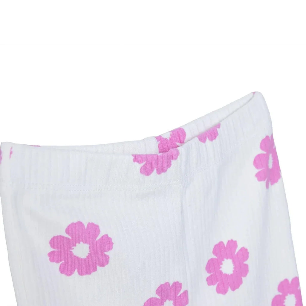 HelloBaby Floral Print Ribbed Baby Leggings (3-6 Months to 4-5 Years) - Ecru Printed