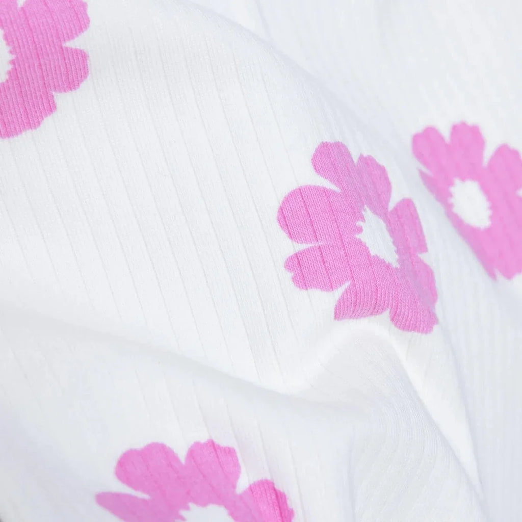 HelloBaby Floral Print Ribbed Baby Leggings (3-6 Months to 4-5 Years) - Ecru Printed