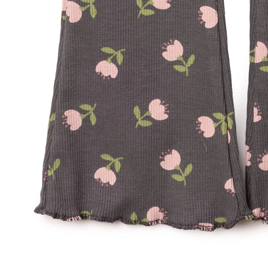 HelloBaby Ribbed Baby Leggings (6-9 Months to 4-5 Years) - Grey Printed