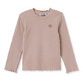 HelloBaby Frill Neck Embroidered Long Sleeve Baby T-Shirt (3-6 Months to 2-3 Years) - Brown