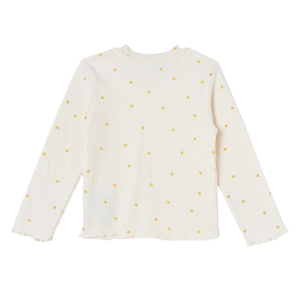 HelloBaby Polka Dot Print Long Sleeve Baby T-Shirt (3-6 Months to 2-3 Years) - Ecru Printed