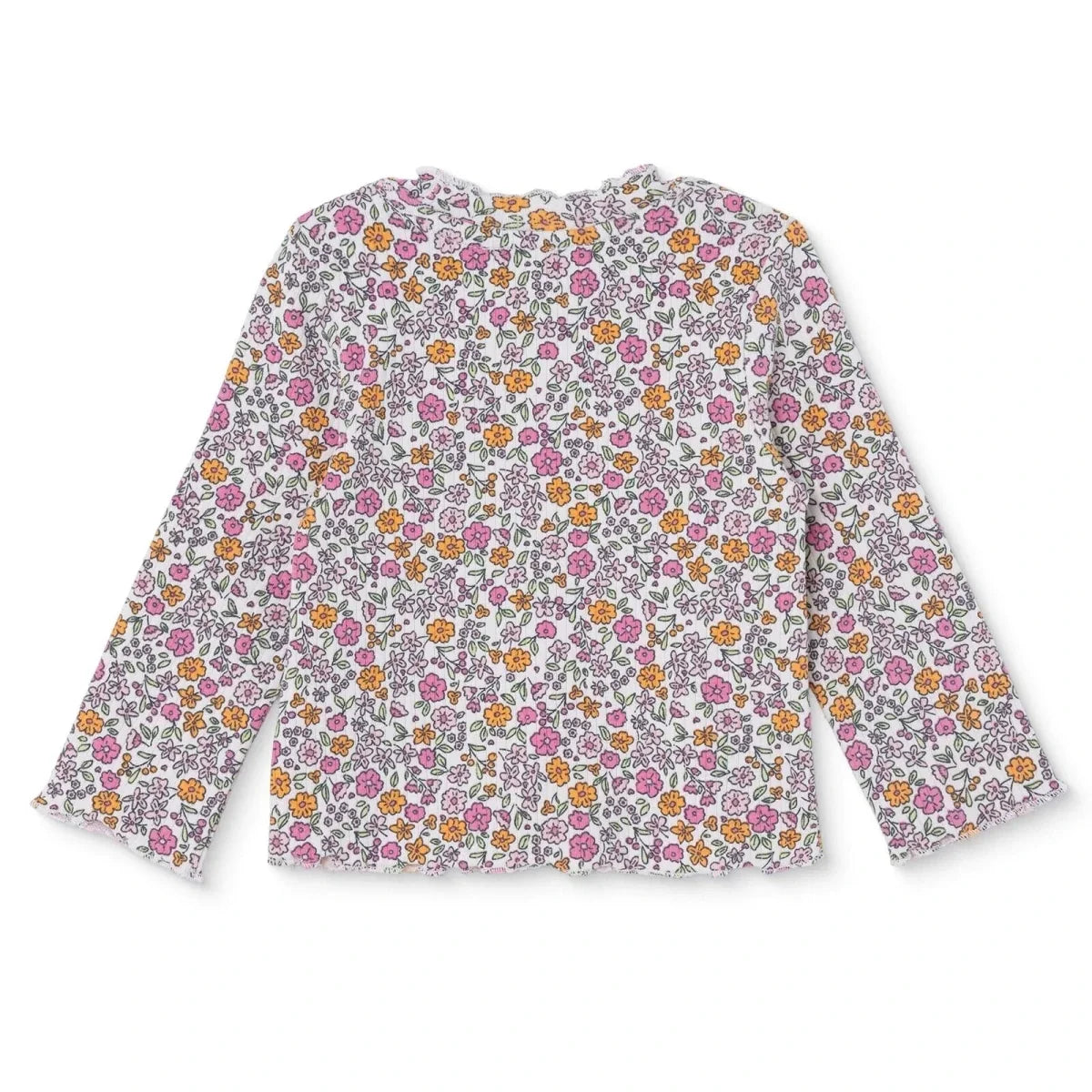 HelloBaby Floral Print Long Sleeve Baby T-Shirt (3-6 Months to 2-3 Years) - Ecru Printed