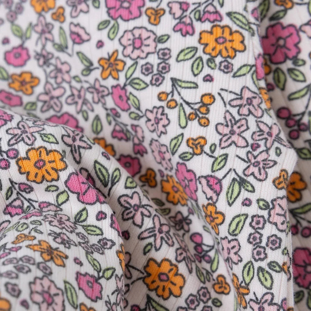 HelloBaby Floral Print Long Sleeve Baby T-Shirt (3-6 Months to 2-3 Years) - Ecru Printed