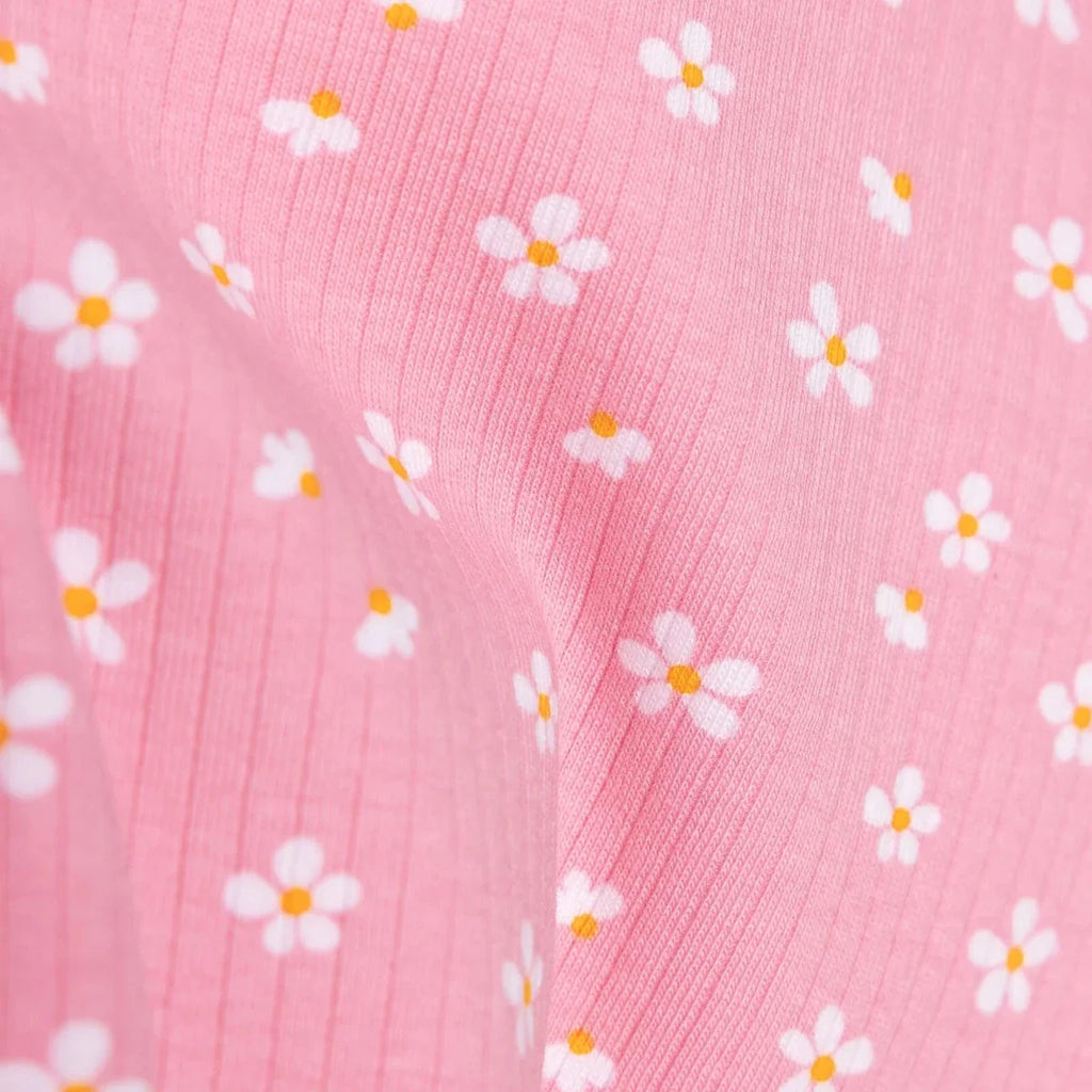 HelloBaby Daisy Print Long Sleeve Baby T-Shirt (3-6 Months to 2-3 Years) - Pink Printed