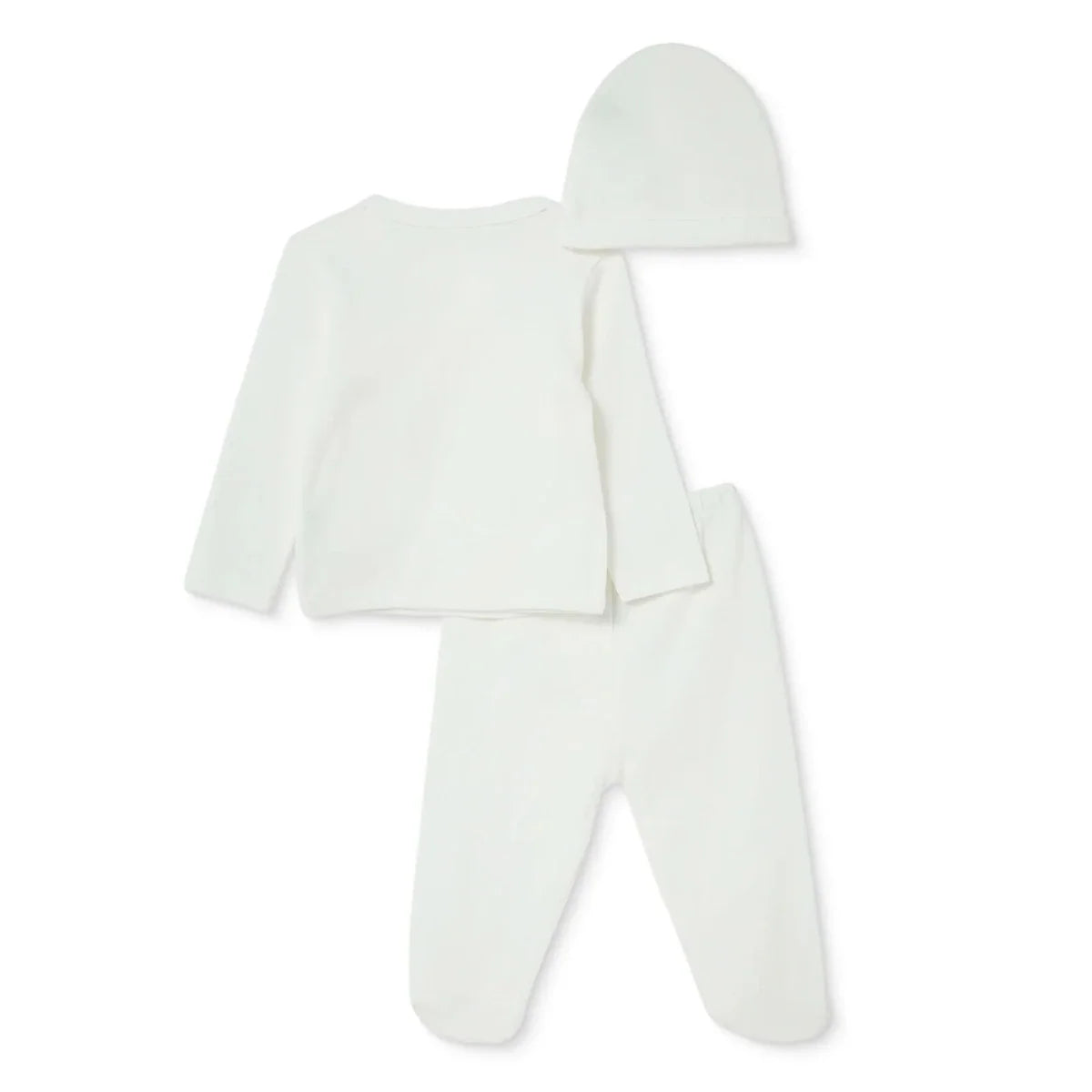 HelloBaby Baby Hat, Vest & Bottoms Set (Newborn to 3-6 Months) - Ecru