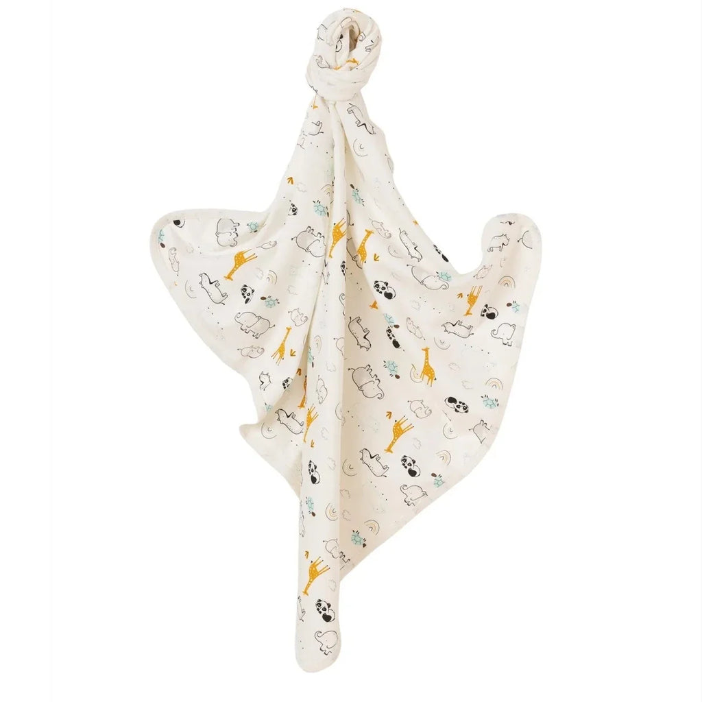 Little Dreams Animal Print Jersey Baby Blanket (80 x 90 cm) - Ecru