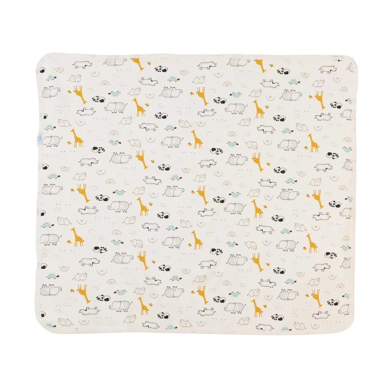 Little Dreams Animal Print Jersey Baby Blanket (80 x 90 cm) - Ecru