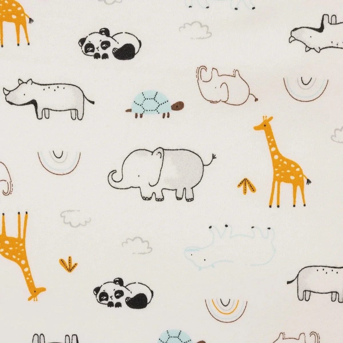 Little Dreams Animal Print Jersey Baby Blanket (80 x 90 cm) - Ecru
