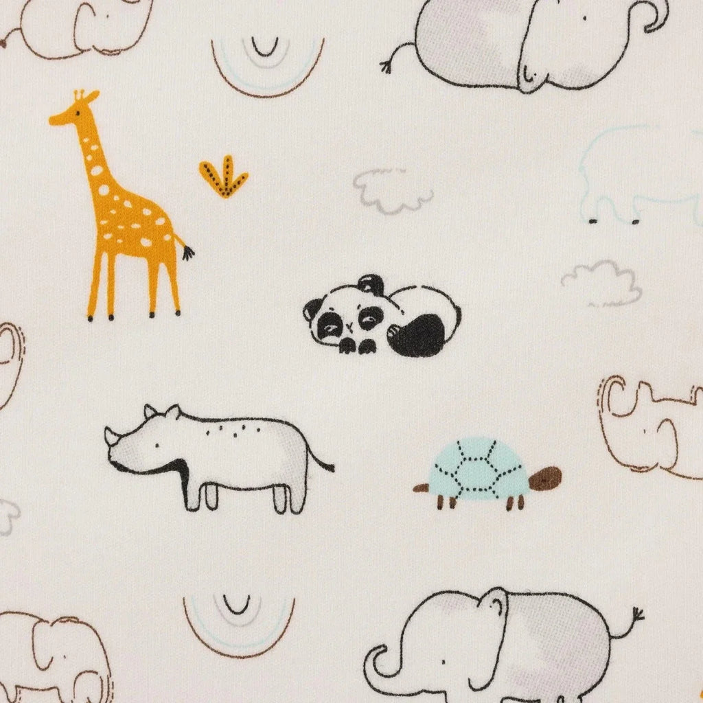 Little Dreams Animal Print Jersey Baby Blanket (80 x 90 cm) - Ecru