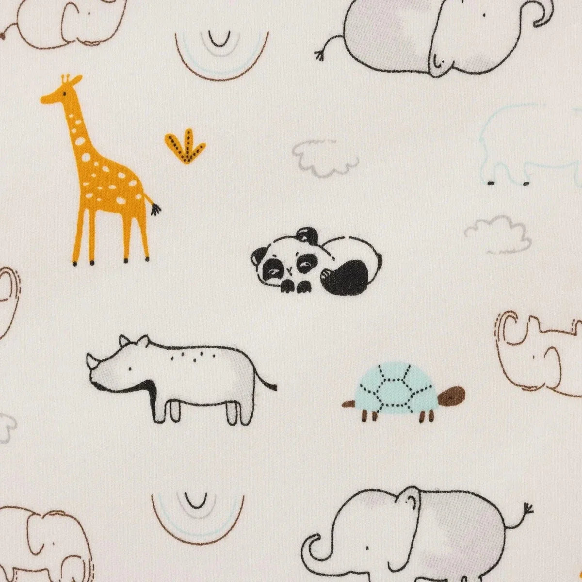 Little Dreams Animal Print Jersey Baby Blanket (80 x 90 cm) - Ecru