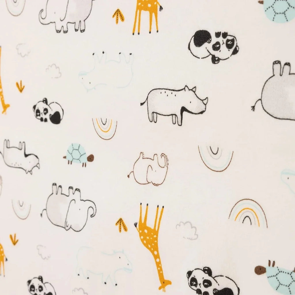 Little Dreams Animal Print Jersey Baby Blanket (80 x 90 cm) - Ecru