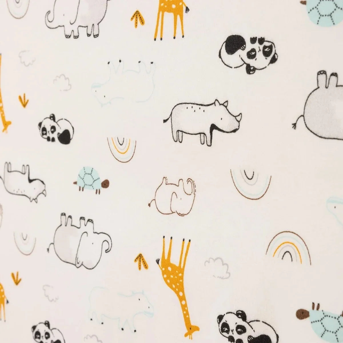 Little Dreams Animal Print Jersey Baby Blanket (80 x 90 cm) - Ecru