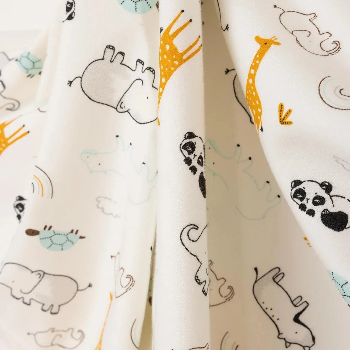 Little Dreams Animal Print Jersey Baby Blanket (80 x 90 cm) - Ecru