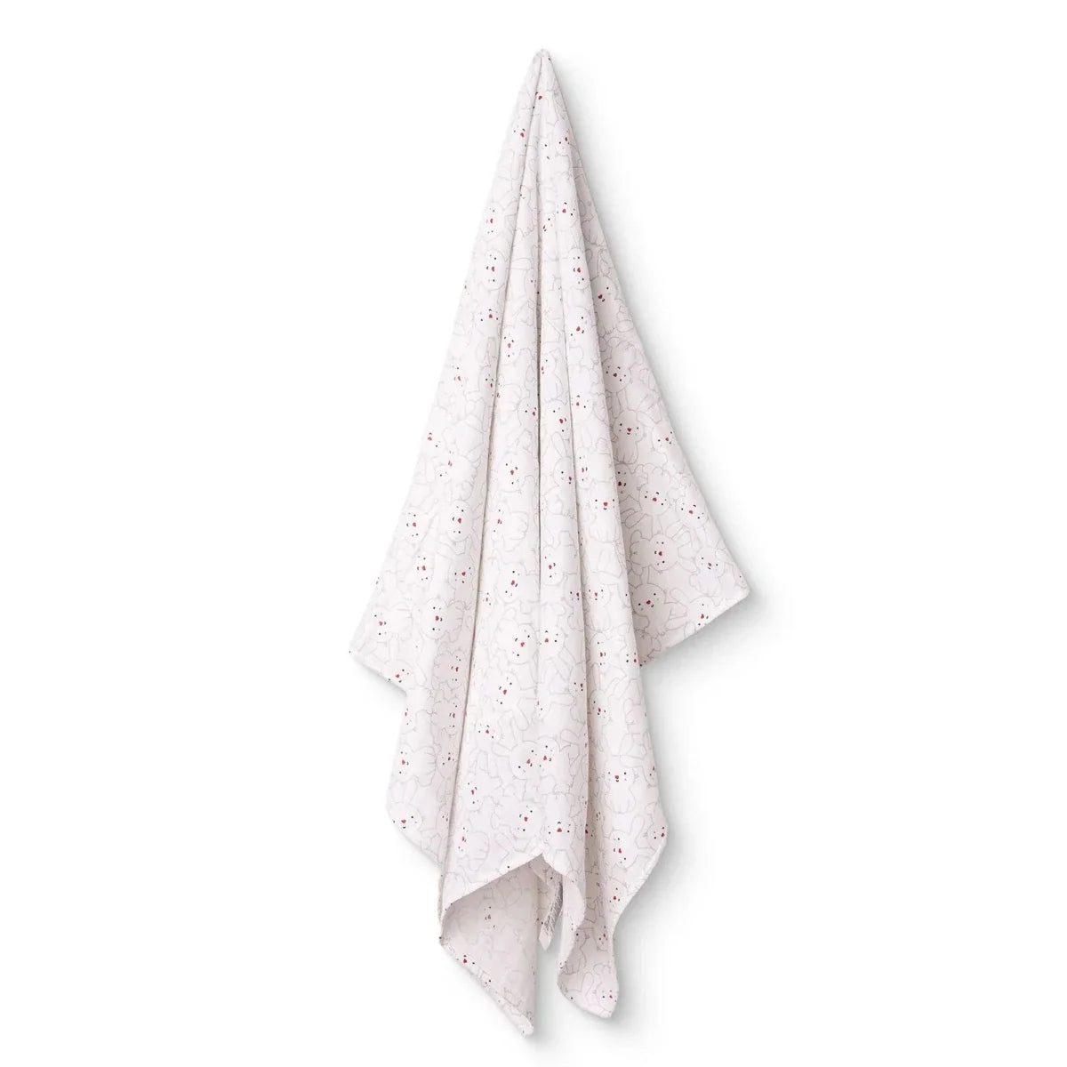 Little Dreams Bunny Print Muslin Baby Blanket (100 x 110 cm) - White