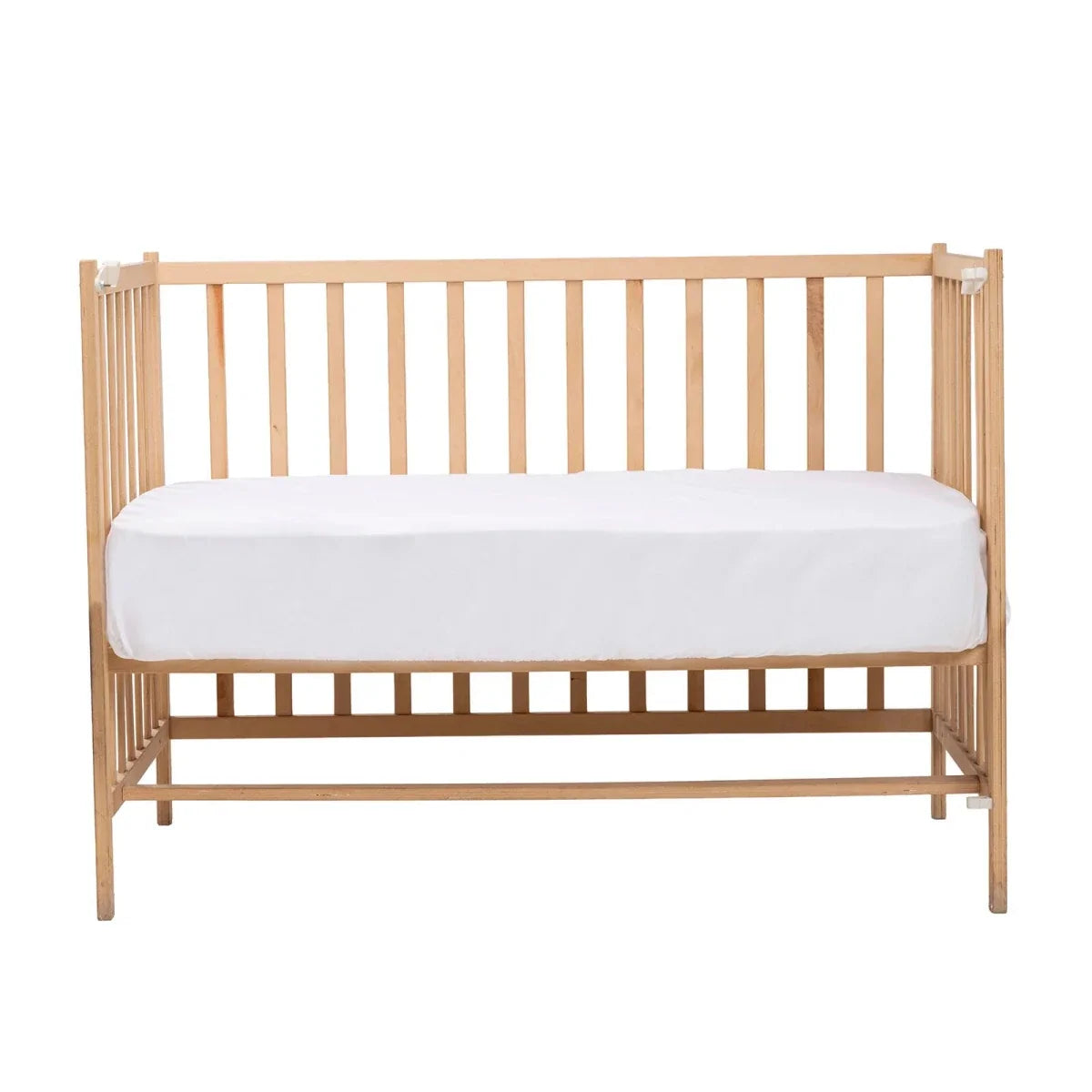 Little Dreams Plain Fitted Cot Bed Sheet (70 x 140 cm) - White