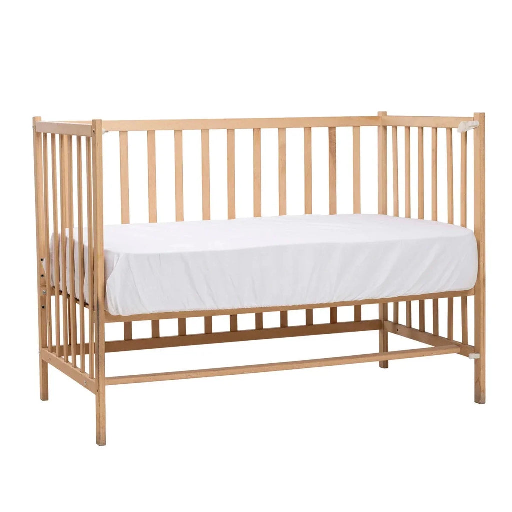Little Dreams Plain Fitted Cot Bed Sheet (70 x 140 cm) - White