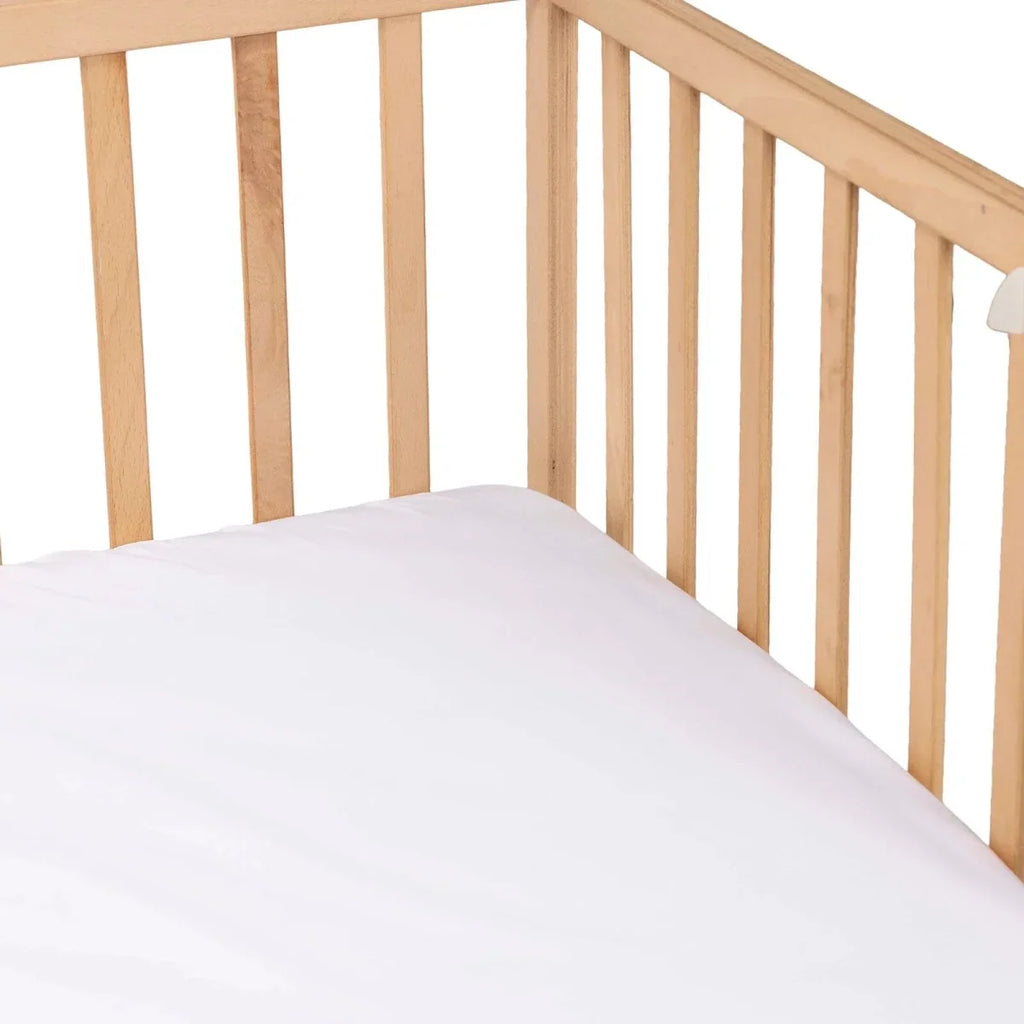 Little Dreams Plain Fitted Cot Bed Sheet (70 x 140 cm) - White