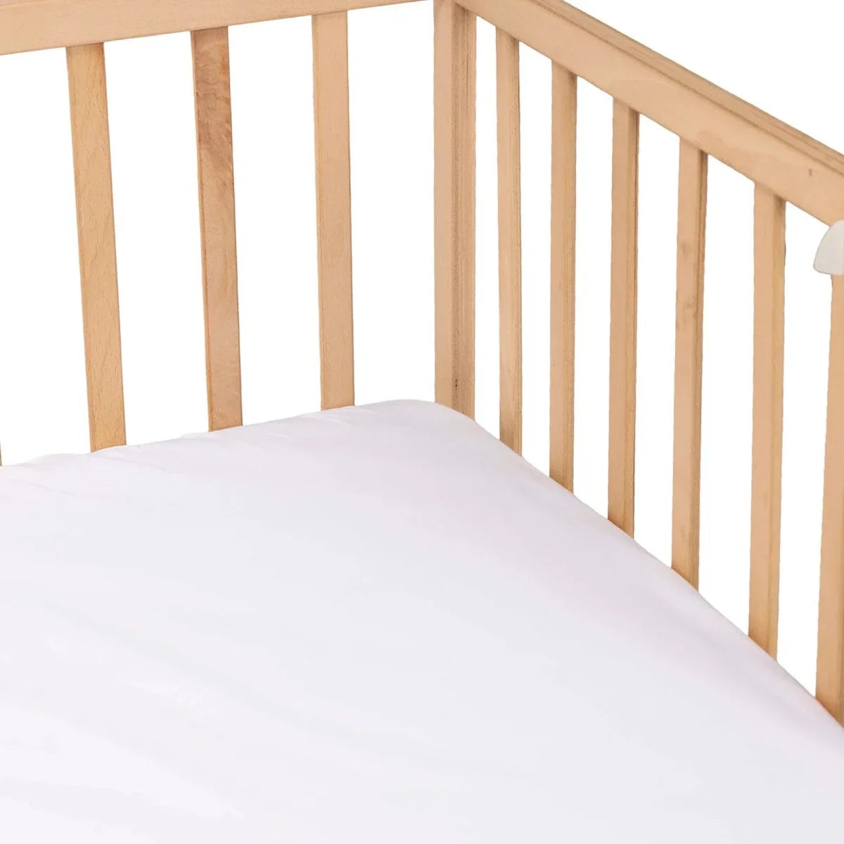 Little Dreams Plain Fitted Cot Bed Sheet (70 x 140 cm) - White