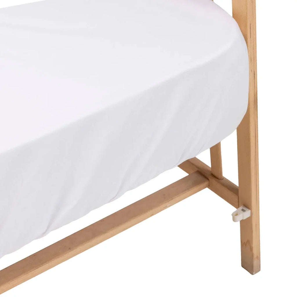 Little Dreams Plain Fitted Cot Bed Sheet (70 x 140 cm) - White