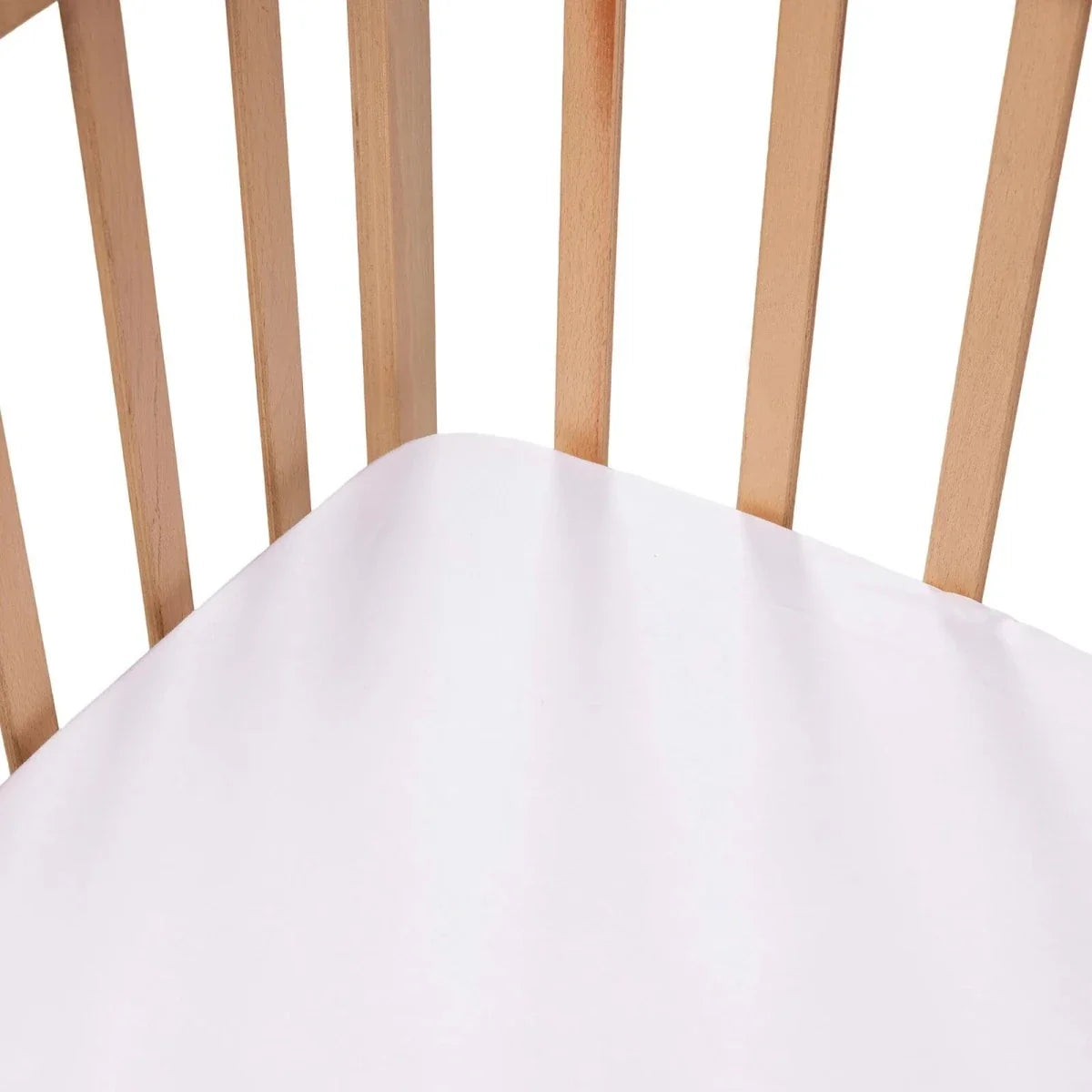 Little Dreams Plain Fitted Cot Bed Sheet (70 x 140 cm) - White