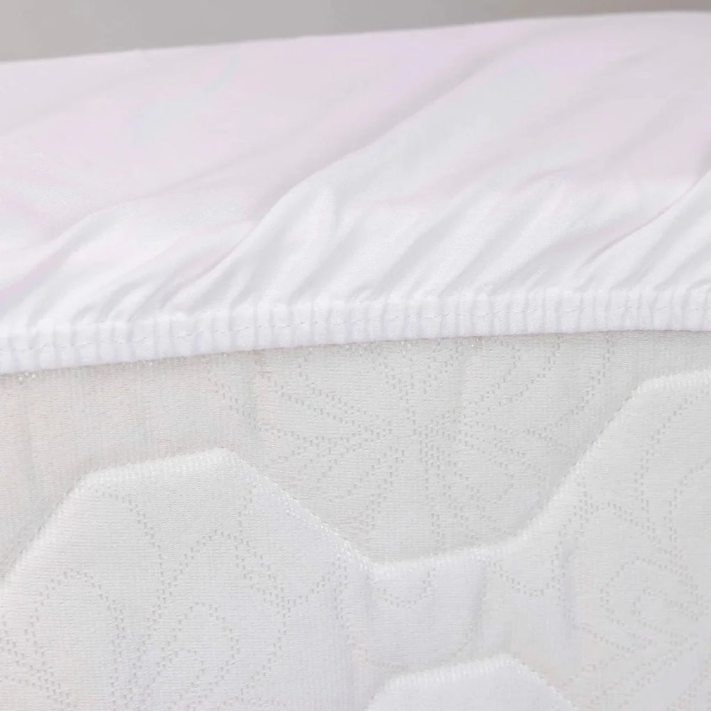 Little Dreams Plain Fitted Cot Bed Sheet (70 x 140 cm) - White