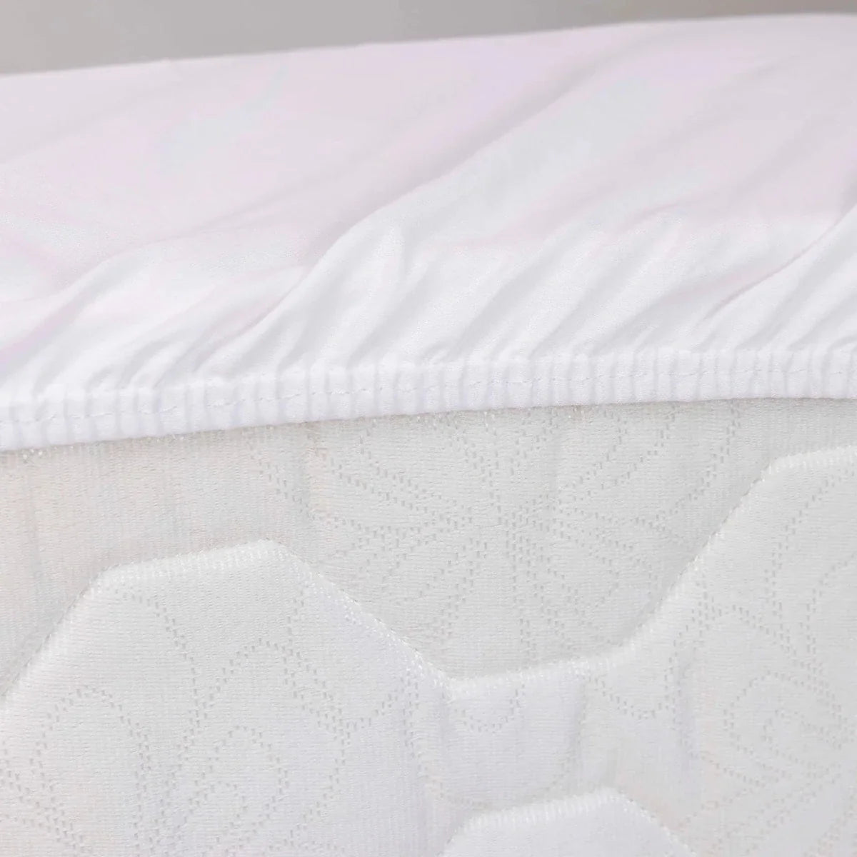 Little Dreams Plain Fitted Cot Bed Sheet (70 x 140 cm) - White