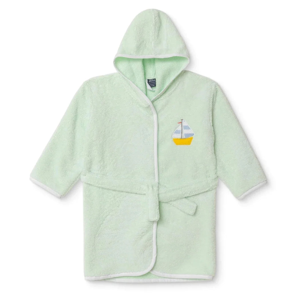 Mollia Nautical Print Hooded Baby Bathrobe (2 Years to 5 Years) - Multicolour