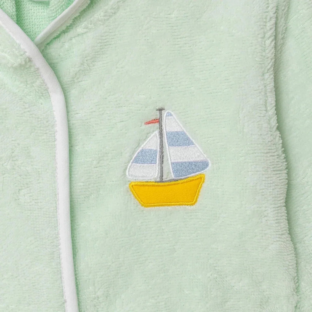 Mollia Nautical Print Hooded Baby Bathrobe (2 Years to 5 Years) - Multicolour