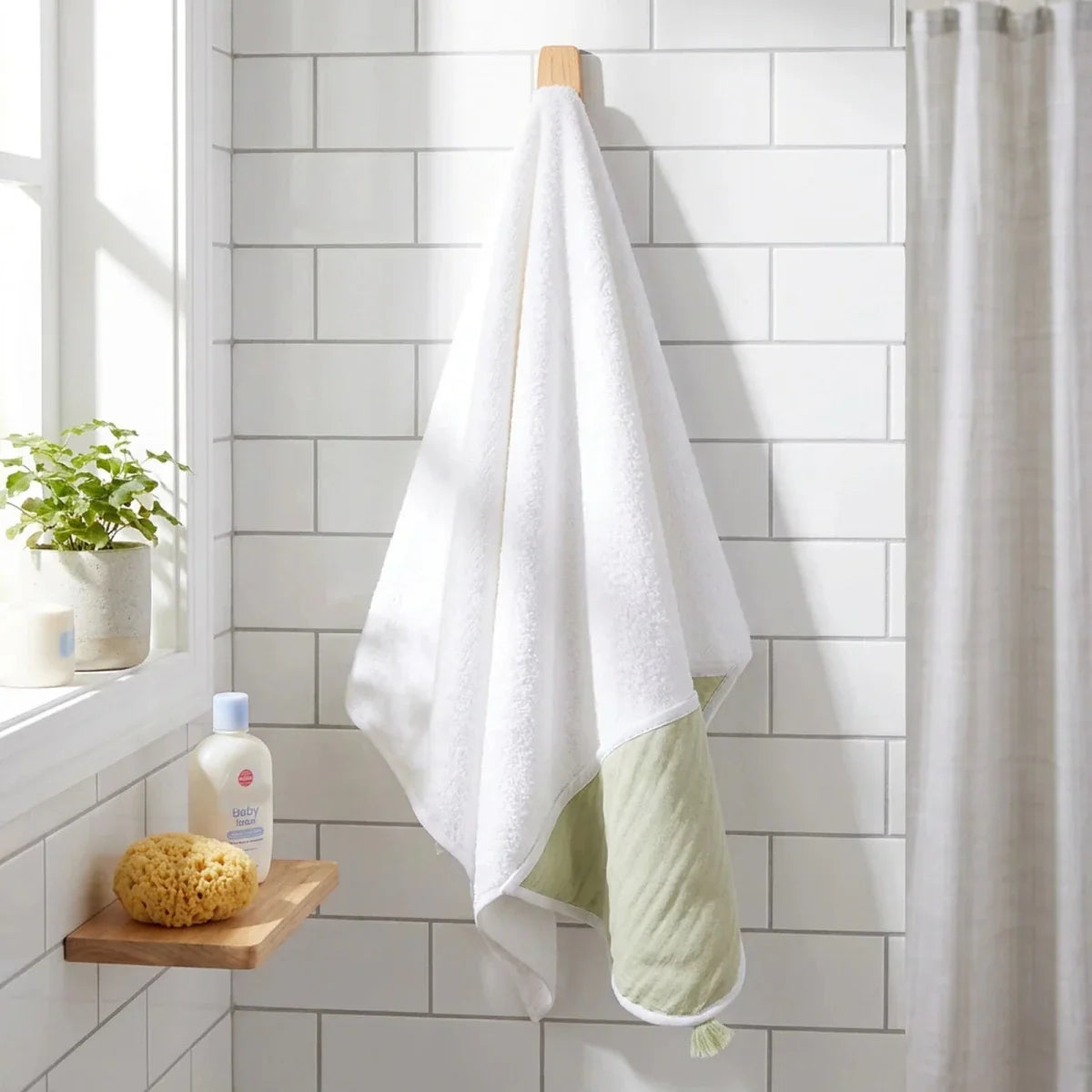 Mollia Baby Bath Towel (75 x 75 cm) - Green
