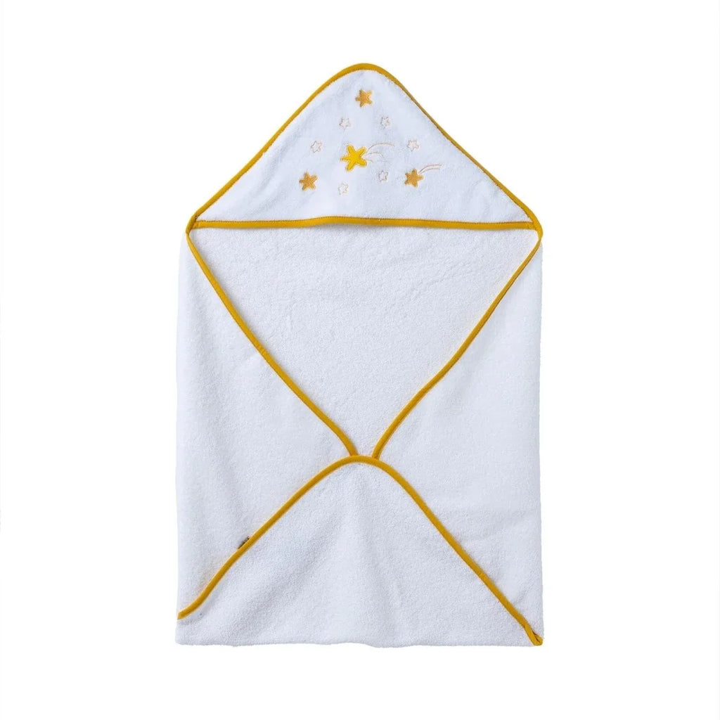 Mollia Star Print Baby Bath Towel (75 x 75 cm) - White