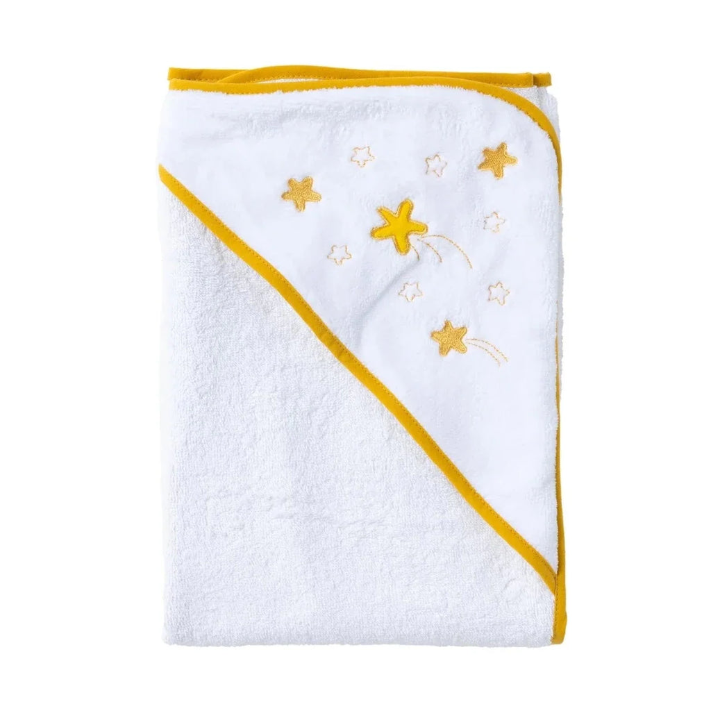 Mollia Star Print Baby Bath Towel (75 x 75 cm) - White