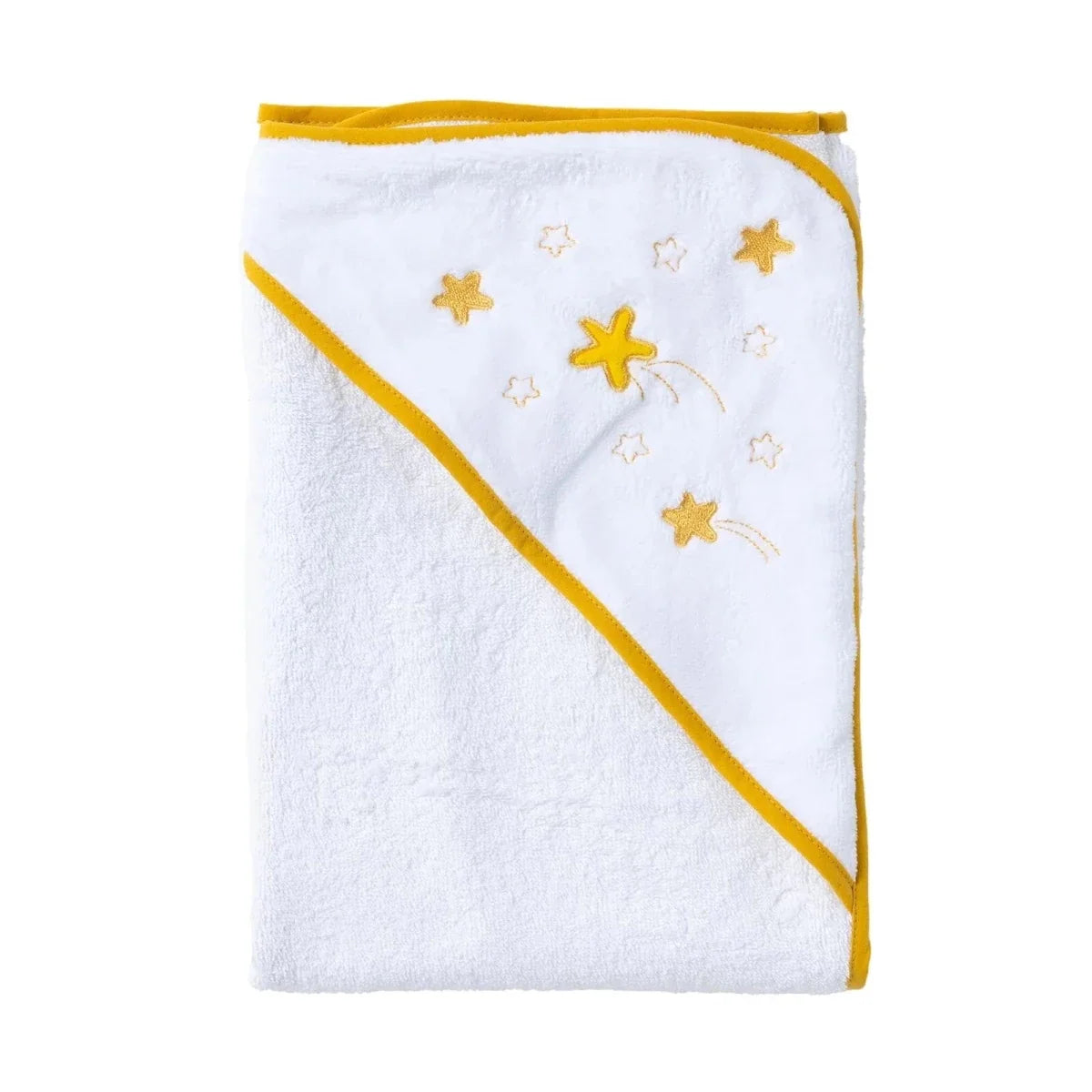 Mollia Star Print Baby Bath Towel (75 x 75 cm) - White
