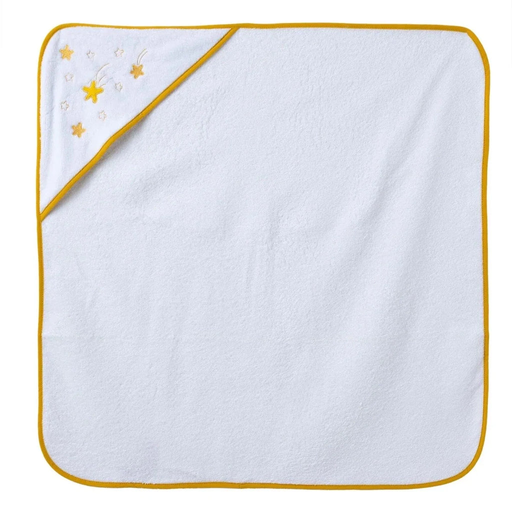 Mollia Star Print Baby Bath Towel (75 x 75 cm) - White