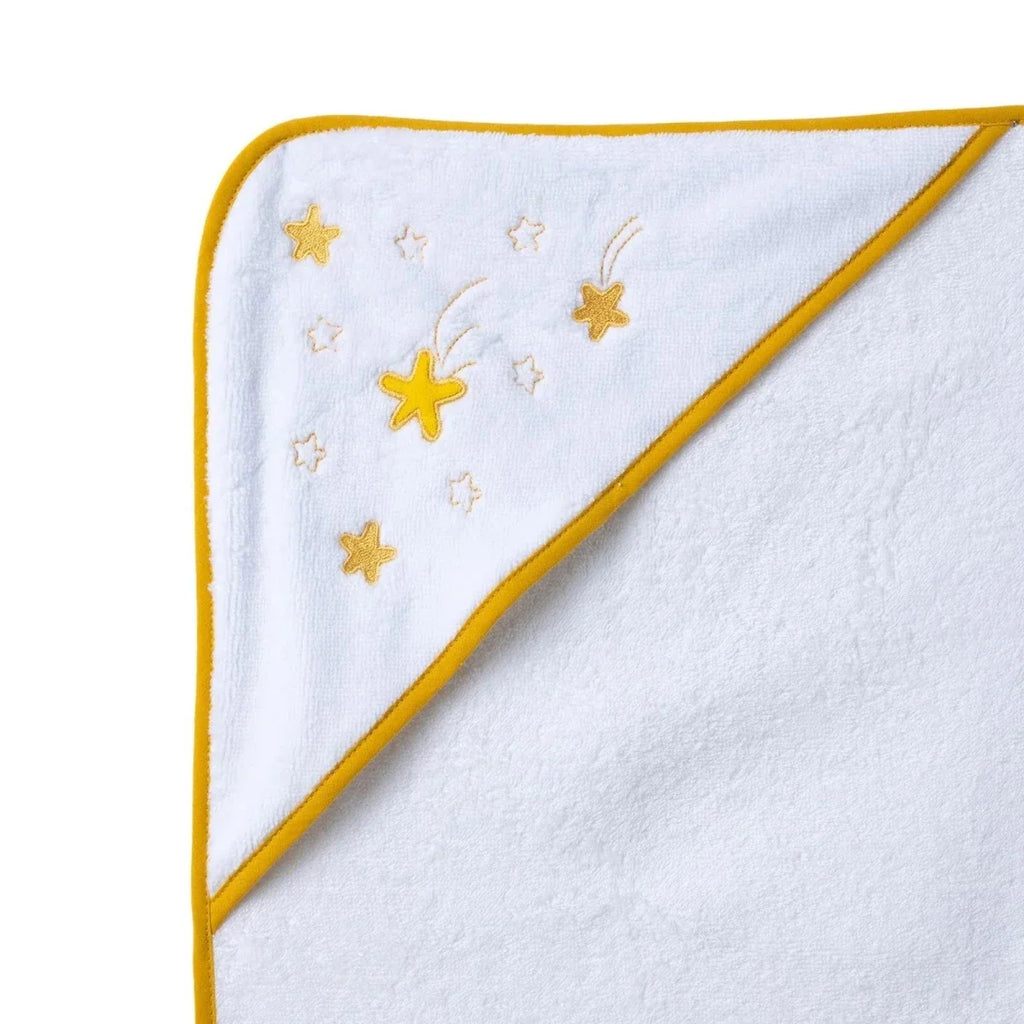 Mollia Star Print Baby Bath Towel (75 x 75 cm) - White