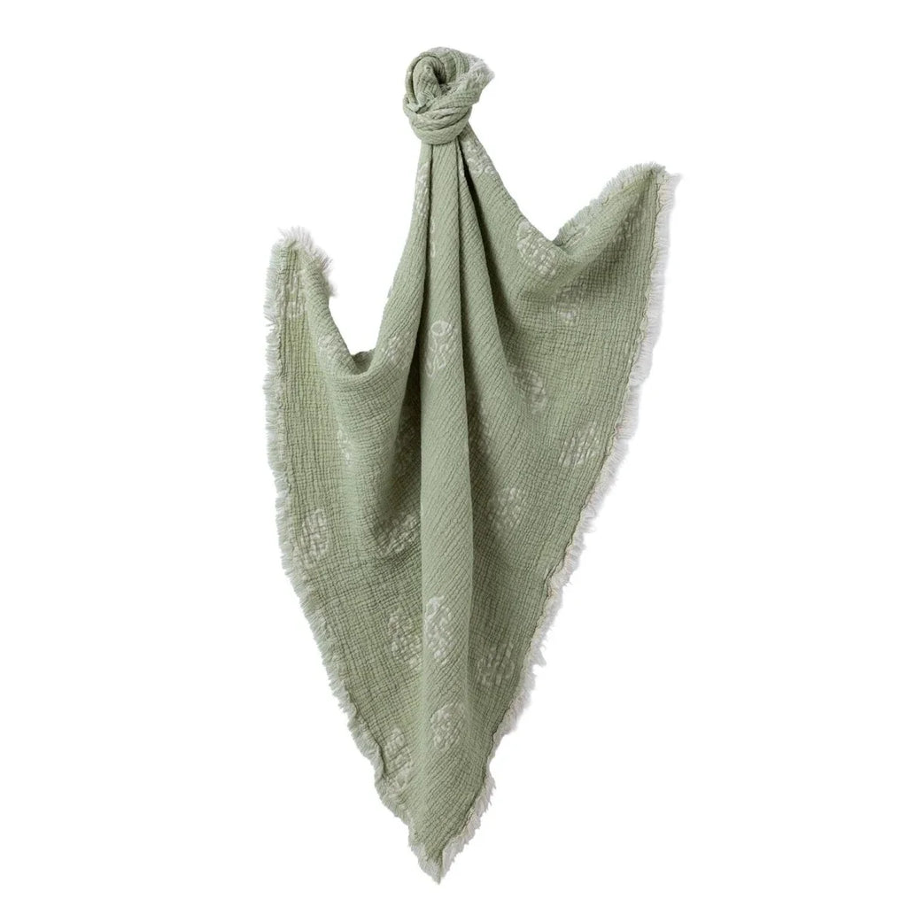 Mollia Vehicle Print Muslin Baby Blanket (80 x 100 cm) - Green