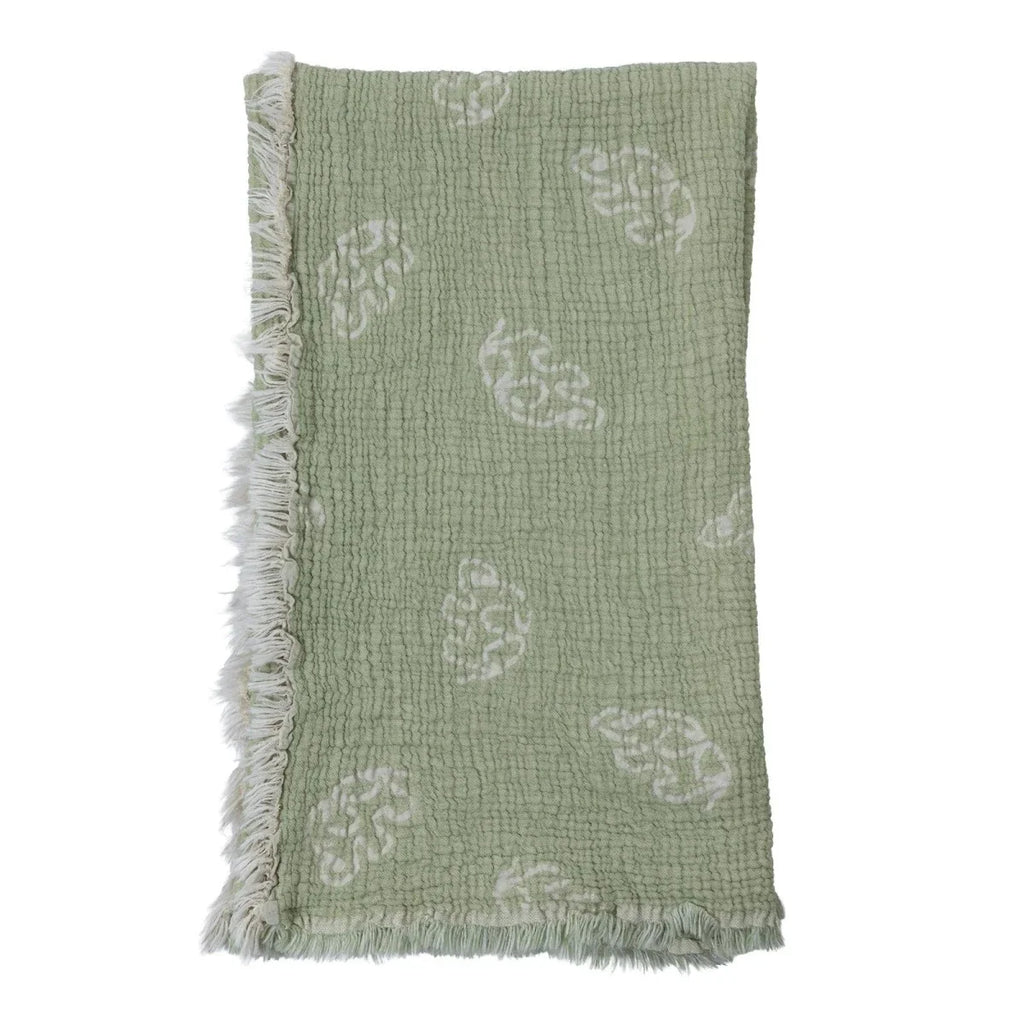 Mollia Vehicle Print Muslin Baby Blanket (80 x 100 cm) - Green